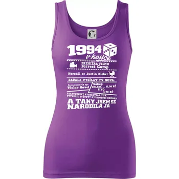 Dámské tričko 1994 v kostce - Dámské tílko - XL ( Fialová )