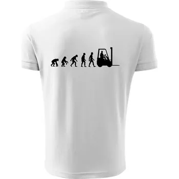 Pánská košile Evoluce ještěrka - Polokošile pánská Pique Polo 203 - L ( Bílá )