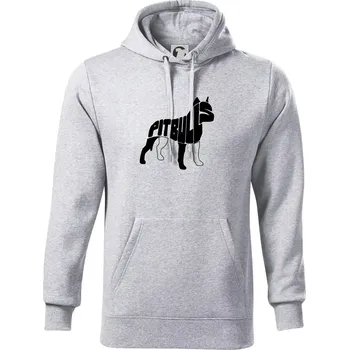 Pánské oblečení Pit Bull Teriér - Mikina pánská Cape s kapucí - M ( Světlešedý Melír )