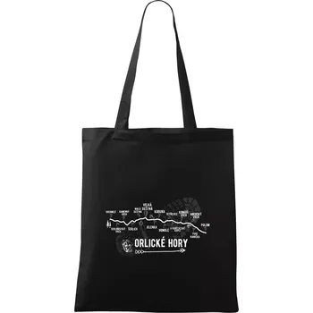 Profil Orlických hor - Taška bavlněná - 42 x 38 cm ( Černá )