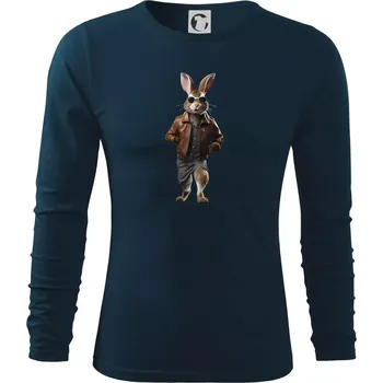 Pánské oblečení Zajíc frajer - Triko s dlouhým rukávem FIT-T long sleeve - 3XL ( Námořní modrá (velmi tmavá - téměř černá) )