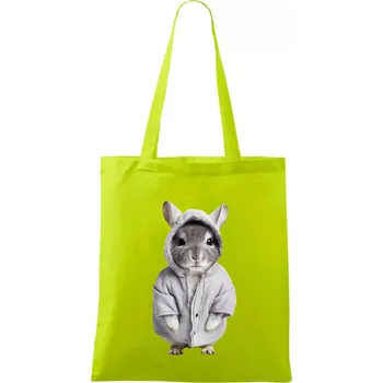 Křeček v mikině - Taška bavlněná - 42 x 38 cm ( Limetková )