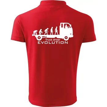 Pánská košile Truck driver evolution - Polokošile pánská Pique Polo 203 - 4XL ( Červená )