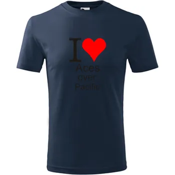 Chlapecké tričko Tmavě modré dětské tričko I love Aces over Pacific - barva tmavě modrá - velikost 12let
