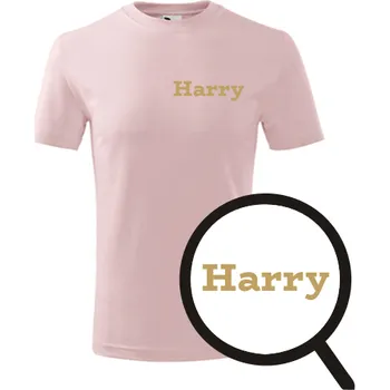 Růžové dětské tričko Harry - dárek pro malého fotbalistu - fotbalový dárek - barva růžová - velikost 6let