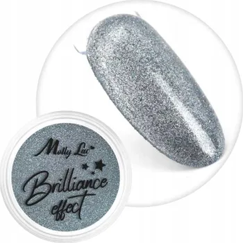 Prach Ozdoby Na Nechty MOLLYLAC 1g Brilliance Effect Stříbrný Silver Č. 02