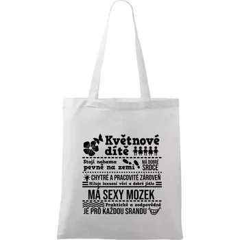 Narozeniny květen - Taška bavlněná - 42 x 38 cm ( Bílá )