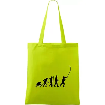 Evoluce rybaření - Taška bavlněná - 42 x 38 cm ( Limetková )