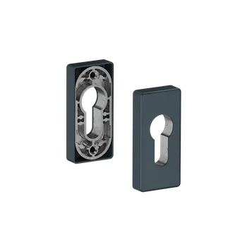 Dveřní kování Hliníková rozeta pro cylindrickou vložku, RAL7016 matná