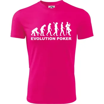Evolution poker - Dětské triko sportovní (dresovina) - 158 cm/12 let ( Neon Pink )