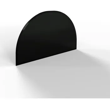Sklo pod kamna - FLAMINGO Oblouk 700x450 mm, černé, fazeta / R350 / 6 mm