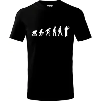 Evoluce šipky - Tričko dětské bavlněné - 98 cm / 2 roky ( Černá )