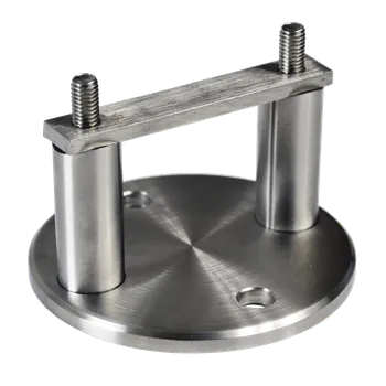 Úchyt na boční kotvení sloupu ø 42,4 mm, (kotevní deska ø 100/8,8 mm), nerez broušená K320 / AISI304