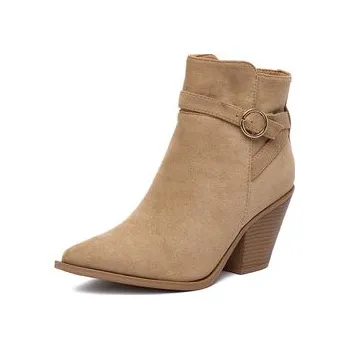 Dámské kozačky DeeZee Polokozačky 3030 Béžová 37