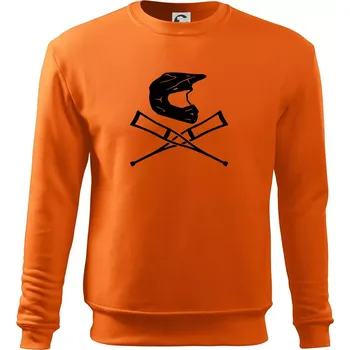 Pánská mikina Cross helma / berle - Mikina Essential pánská - L ( Oranžová )
