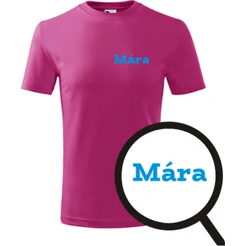 Purpurové dětské tričko Mára - dětské tričko se jménem - barva purpurová - velikost 10let