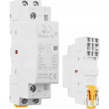 Stykač Modulární stykač na lištu 25A 2xNO 220/240V Contactor DIN Mission Air