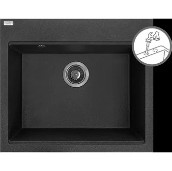 Granitový dřez Kuchinox Dřez Tau - granitový jednodřezový 60 černý