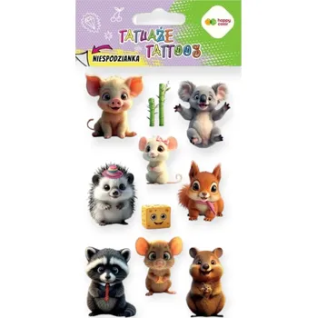 Odstranitelné tetování Smyvatelné tetování Roztomilá zvířátka 10x20 cm Happy Color