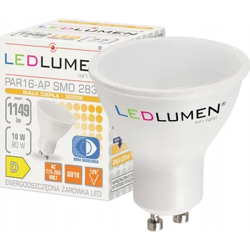 Žárovka LED žárovka Ledlumen GU10 PAR16 1149 lm 10 W 120° CCD, teplá bílá