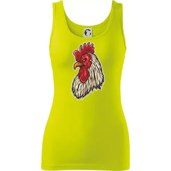 Dámské tričko Kohout naštvaný - Dámské tílko - M ( Limetková )
