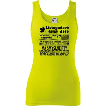 Narozeniny listopad - Dámské tílko - S ( Limetková )
