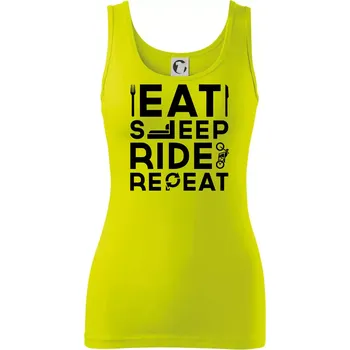 Dámské tričko Eat sleep ride moto - Dámské tílko - M ( Limetková )
