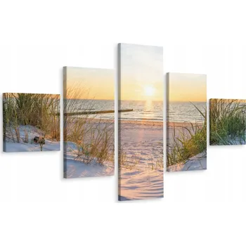 Obraz Vícedílný obraz moře Duny Pláž 3D 200x120
