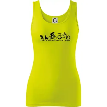 Dámské tričko Evolution of man (Enduro) - Dámské tílko - XL ( Limetková )