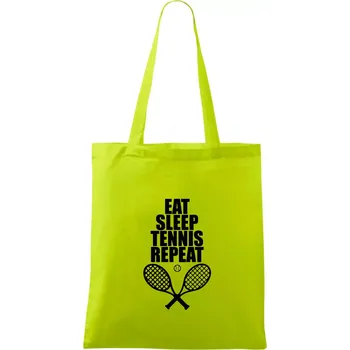 Eat sleep tennis - Taška bavlněná - 42 x 38 cm ( Limetková )