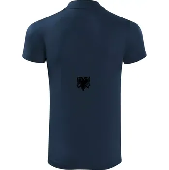 Pánská košile Albánie obrys mapa - Polokošile Victory sportovní (dresovina) - 2XL ( Námořní modrá (velmi tmavá - téměř černá) )