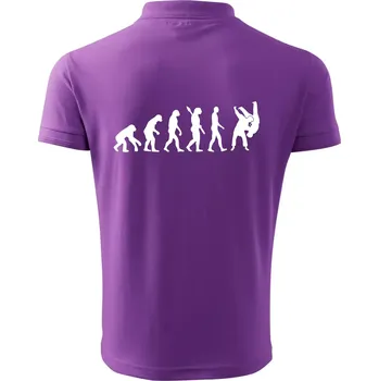 Pánská košile Judo Evoluce boj - Polokošile pánská Pique Polo 203 - 3XL ( Fialová )
