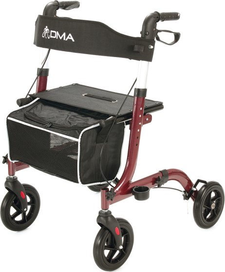 DMA Čtyřkolové chodítko odlehčené 101, Barva vínová