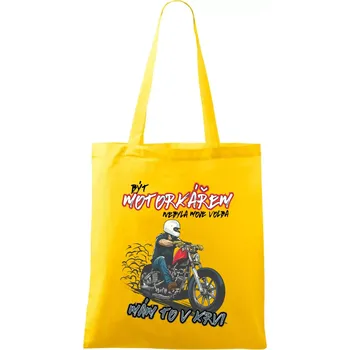 Být motorkářem nebyla moje volba cesťák - Taška bavlněná - 42 x 38 cm ( Žlutá )