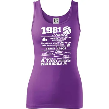 1981 v kostce - Dámské tílko - XS ( Fialová )