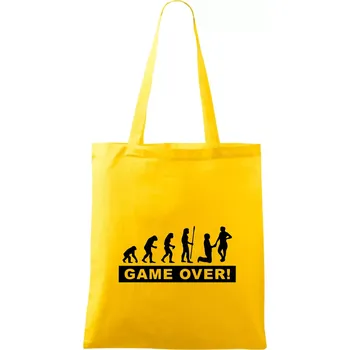Game over evoluce - Taška bavlněná - 42 x 38 cm ( Žlutá )