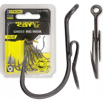 Rybářský háček Háčky na splávky s protihrotem Black Cat Ghost Rig Hook 5 ks