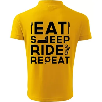 Pánská košile Eat sleep ride moto - Polokošile pánská Pique Polo 203 - L ( Žlutá )