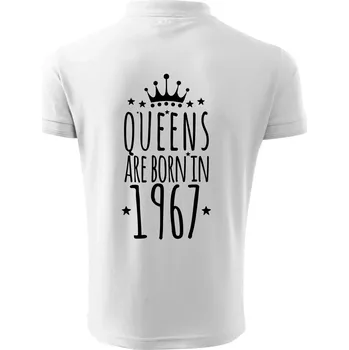 Pánská košile Queens are born in 1967 - Polokošile pánská Pique Polo 203 - 5XL ( Bílá )
