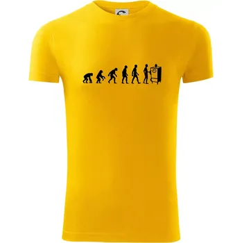 Pánské oblečení Evoluce udírna - Viper FIT - Pánské zůžené tričko - 2XL ( Žlutá )