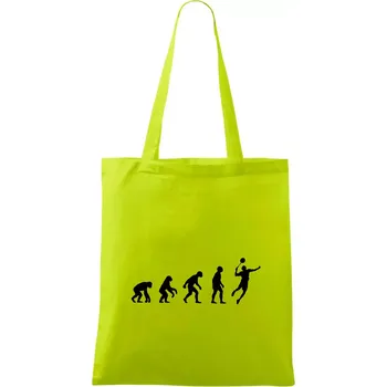 Nákupní taška Evoluce Badminton - Taška bavlněná - 42 x 38 cm ( Limetková )