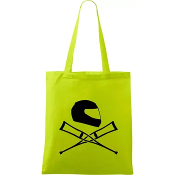 Silniční helma / berle - Taška bavlněná - 42 x 38 cm ( Limetková )