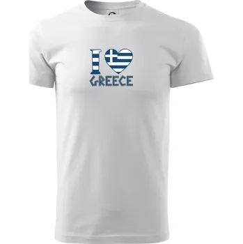 I love Greece - Triko extra velké (5-8XL) - 6XL ( Bílá )