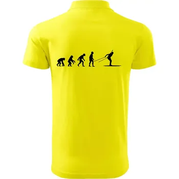 Pánská košile Biathlon Evoluce Běh - Polokošile pánská Pique Polo 203 - 4XL ( Citrónová )