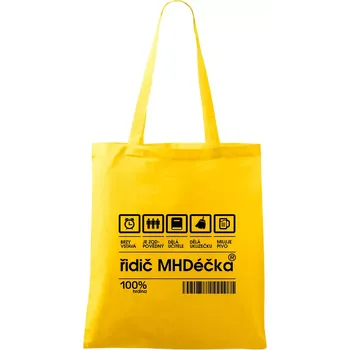 Čárový kód - Řidič MHD - Taška bavlněná - 42 x 38 cm ( Žlutá )