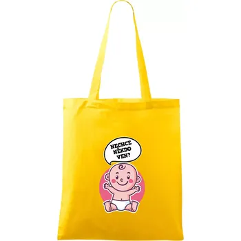 Nechce někdo ven - Triko pro porodní asistentku - Taška bavlněná - 42 x 38 cm ( Žlutá )