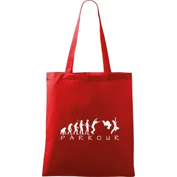Nákupní taška Parkour evoluce - Taška bavlněná - 42 x 38 cm ( Červená )