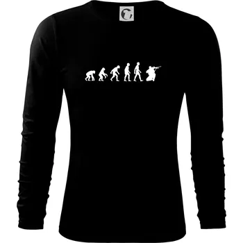 Pánské oblečení Evoluce vojáka - sniper - Triko s dlouhým rukávem FIT-T long sleeve - M ( Černá )