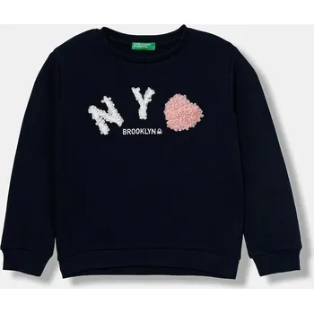 Chlapecká mikina Dětská bavlněná mikina United Colors of Benetton 3J68G10K3.P.seasonal námořnická modř 59X, vel. 110