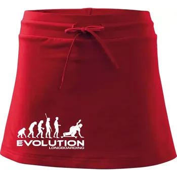 Dámská sukně Evoluce longboard - Sportovní sukně - two in one - L ( Červená )